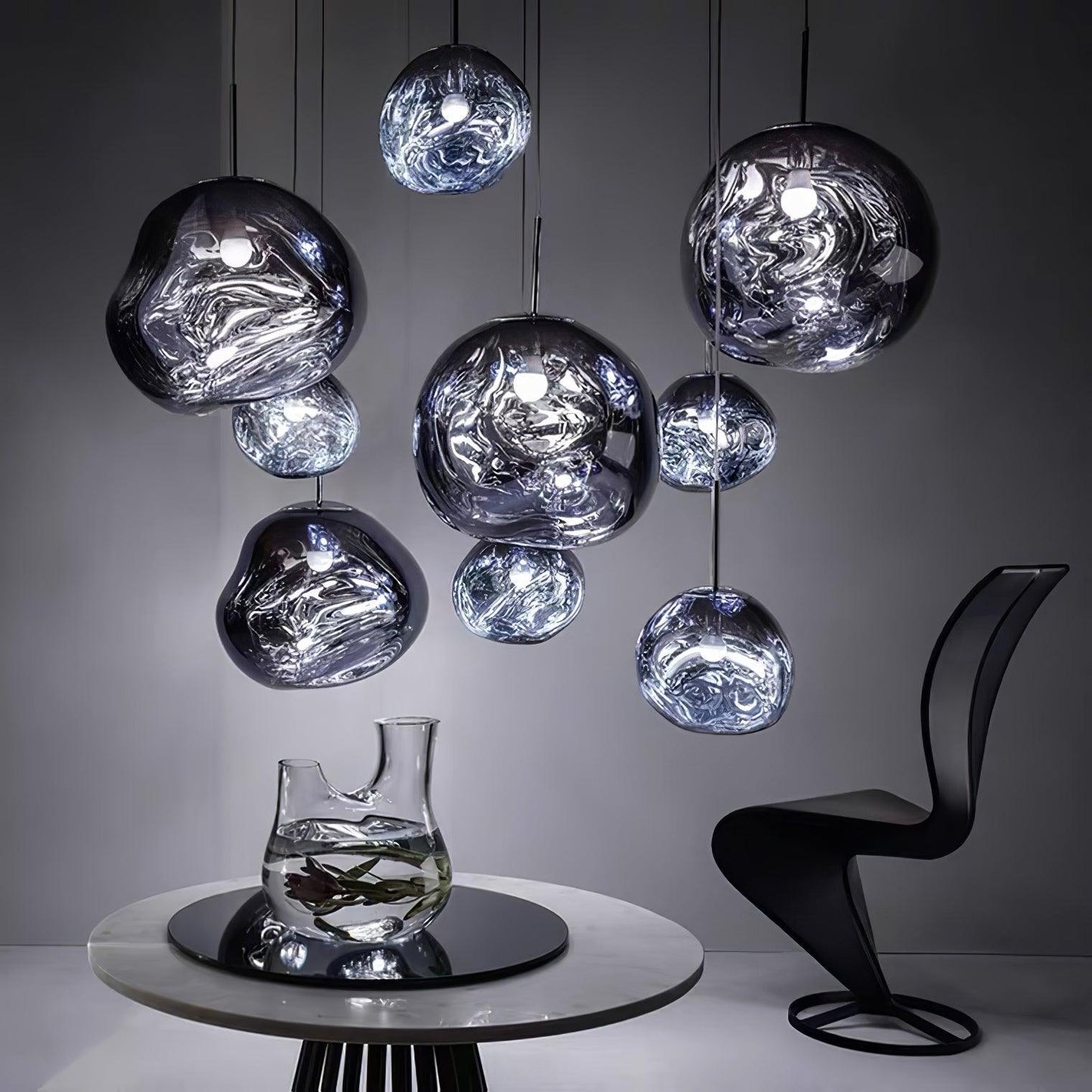 Stylish Round Glass Pendant Light Fixture
