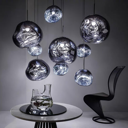 Stylish Round Glass Pendant Light Fixture
