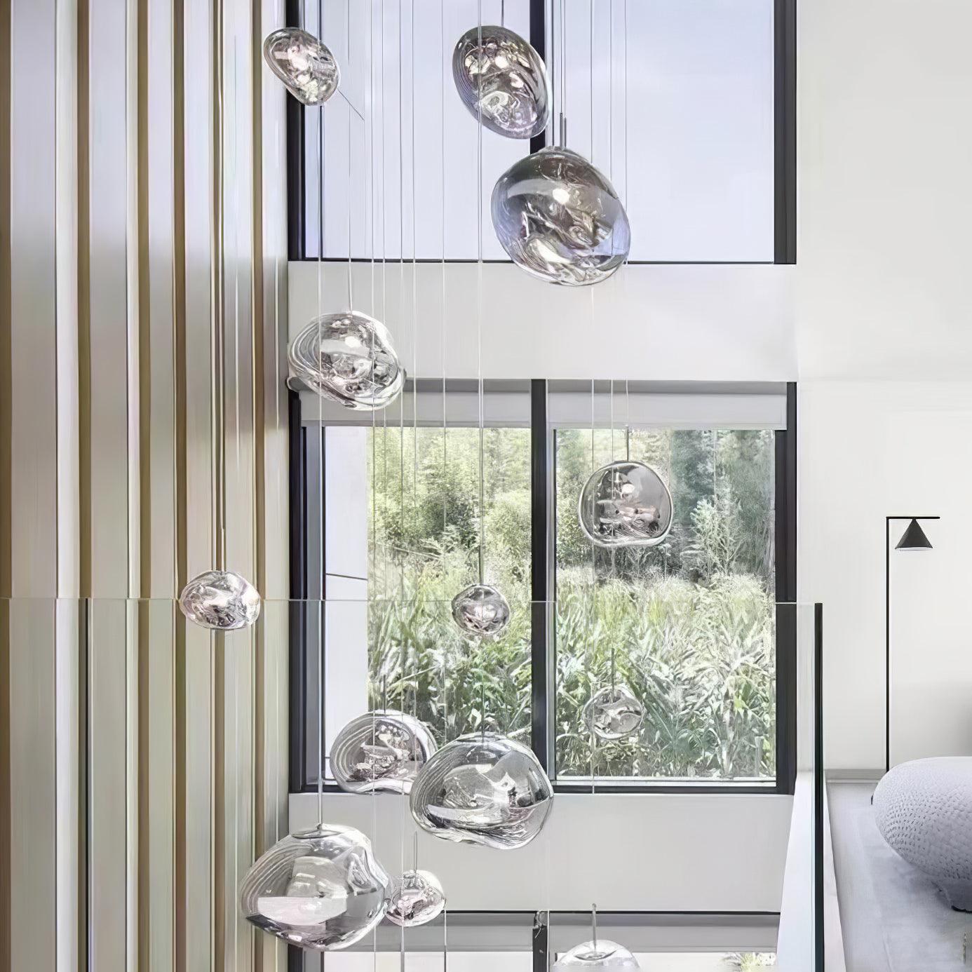 Stylish Round Glass Pendant Light Fixture