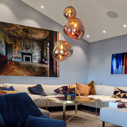 Stylish Round Glass Pendant Light Fixture