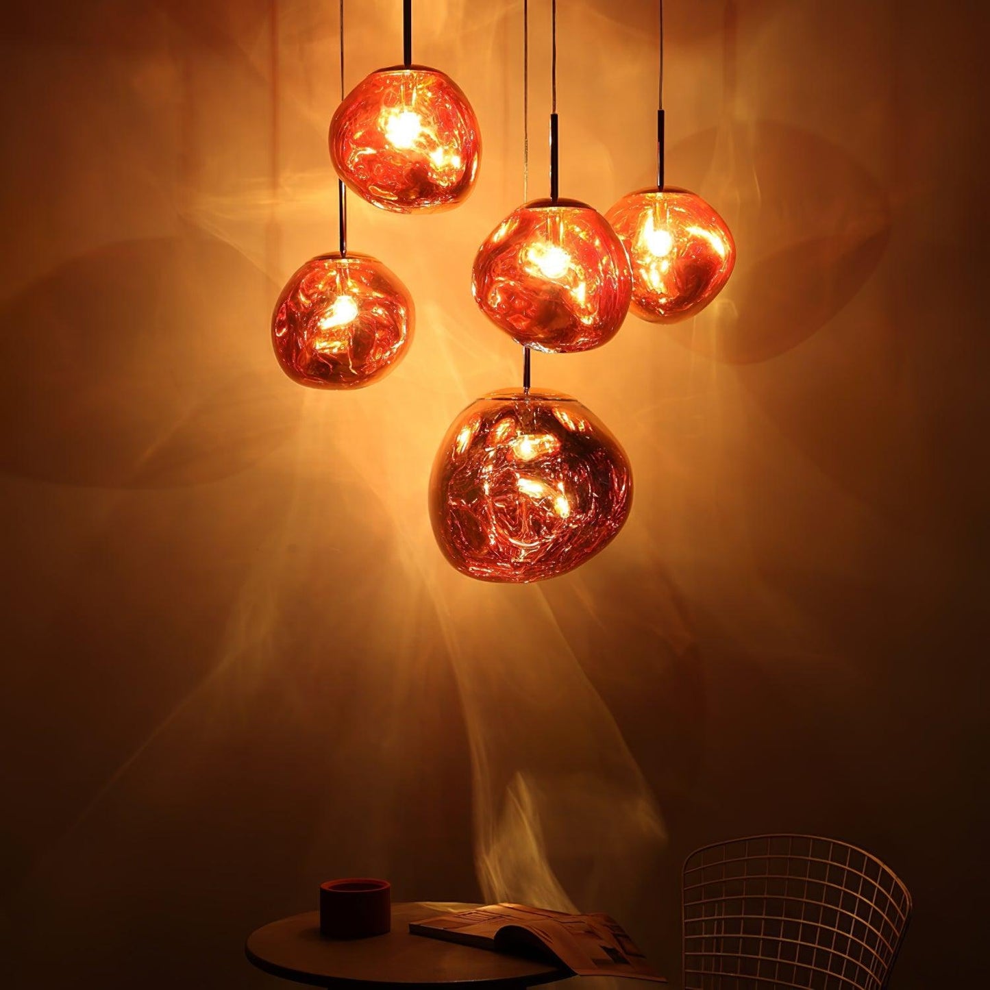 Stylish Round Glass Pendant Light Fixture