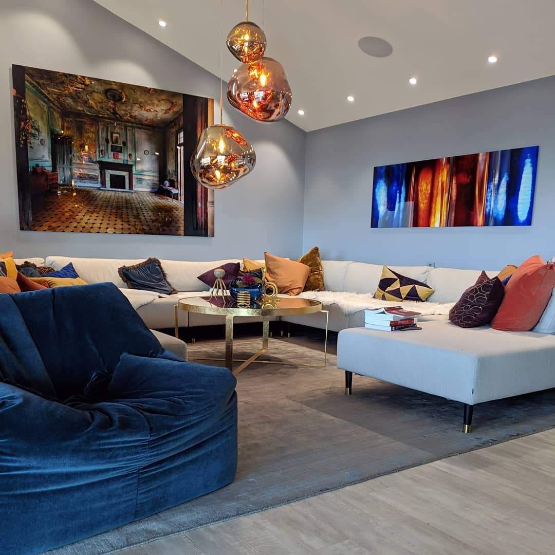 Stylish Round Glass Pendant Light Fixture