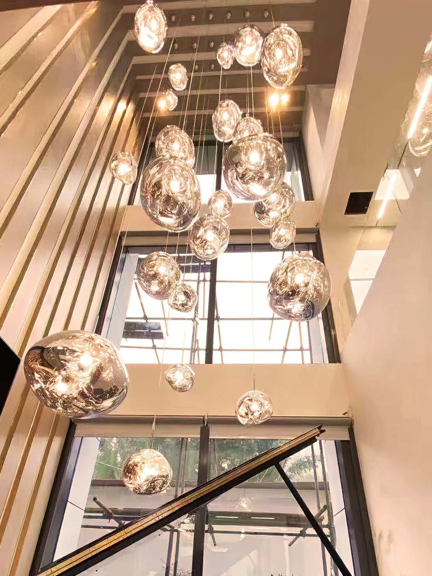 Stylish Round Glass Pendant Light Fixture