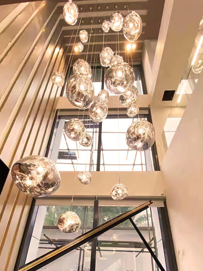 Stylish Round Glass Pendant Light Fixture