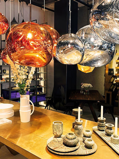 Stylish Round Glass Pendant Light Fixture
