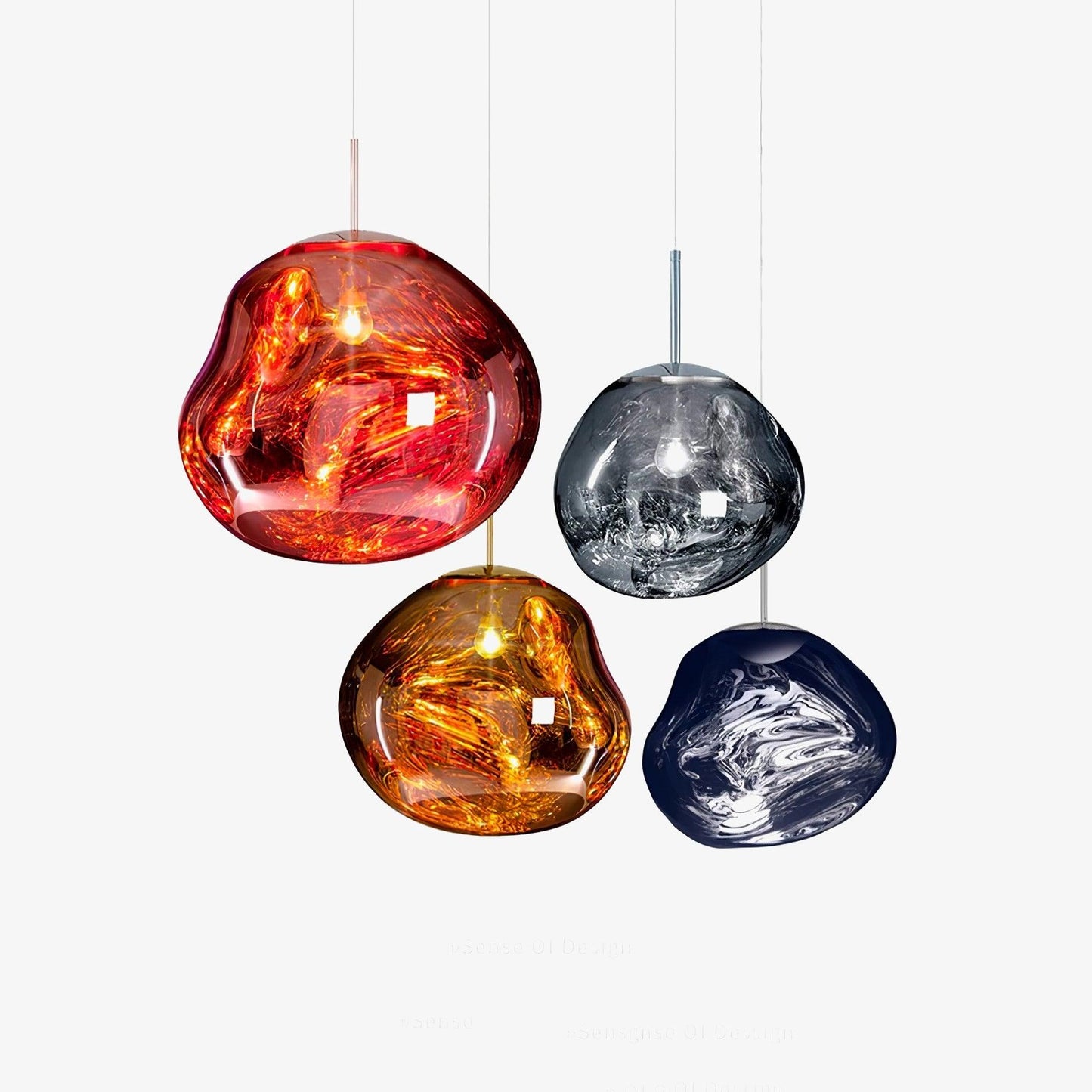 Stylish Round Glass Pendant Light Fixture