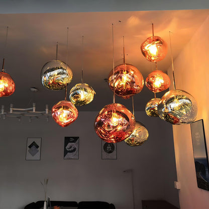 Stylish Round Glass Pendant Light Fixture