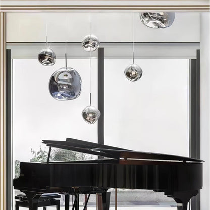Stylish Round Glass Pendant Light Fixture