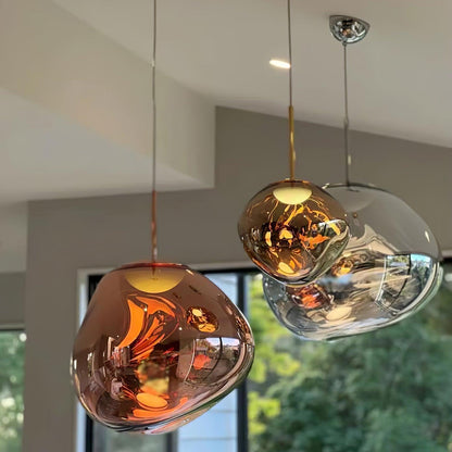 Stylish Round Glass Pendant Light Fixture