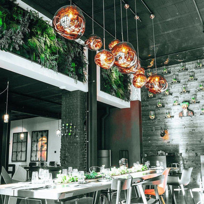 Stylish Round Glass Pendant Light Fixture