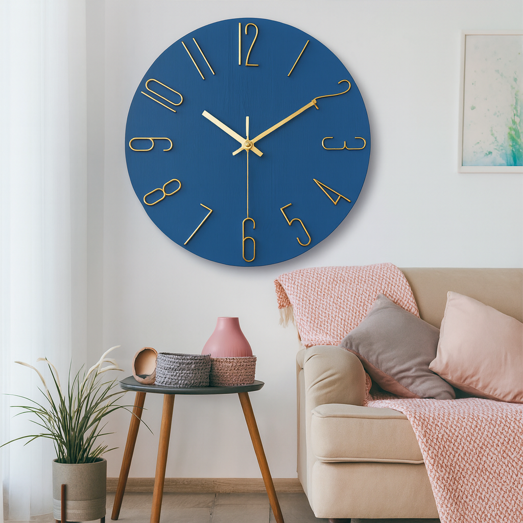 Quiet Slim Quartz Wall Clock - Fesara