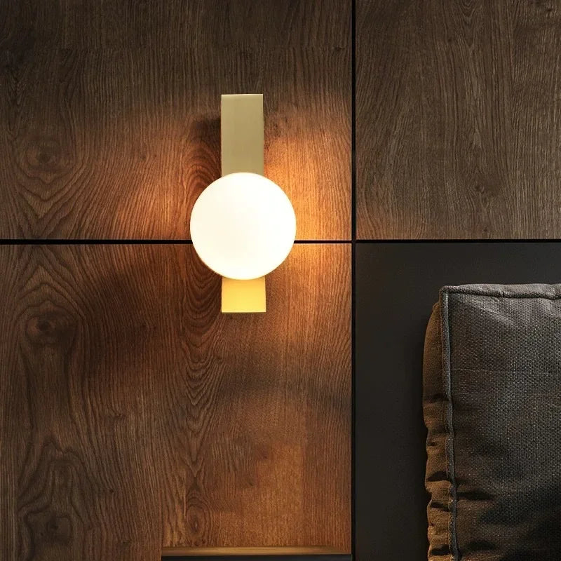 Luxury Gold Glass Ball Wall Lamp
