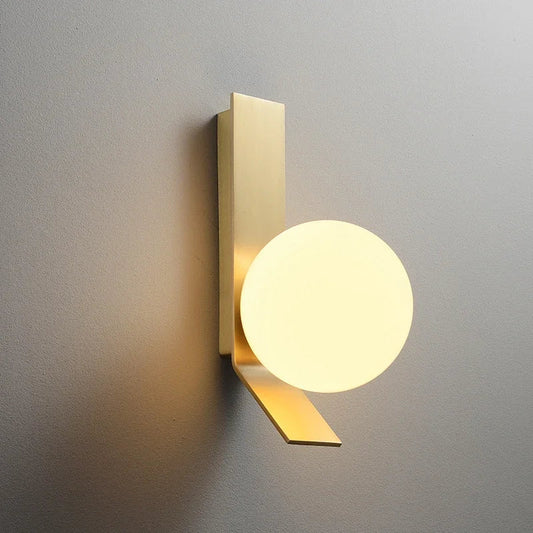 Luxury Gold Glass Ball Wall Lamp - Fesara