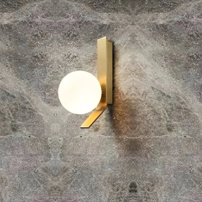 Luxury Gold Glass Ball Wall Lamp