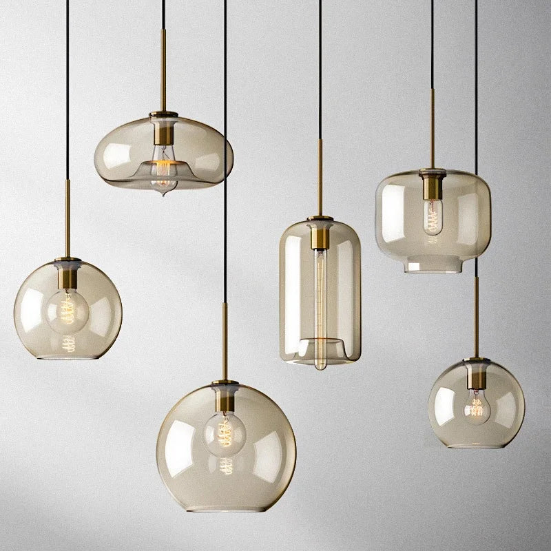 Modern Scandinavian Glass Pendant Lamp