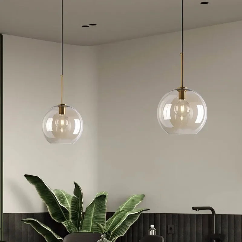 Modern Scandinavian Glass Pendant Lamp