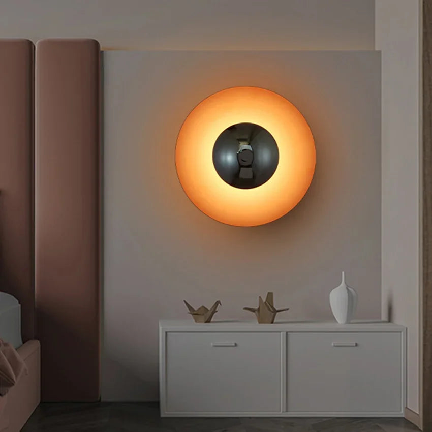 Vibrant Round LED Lamp with Dimmable Colour Change