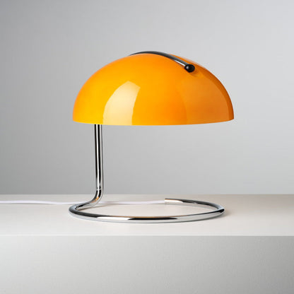 Vintage Style Table Lamp – Classic Orange Shade with USB Port - Fesara