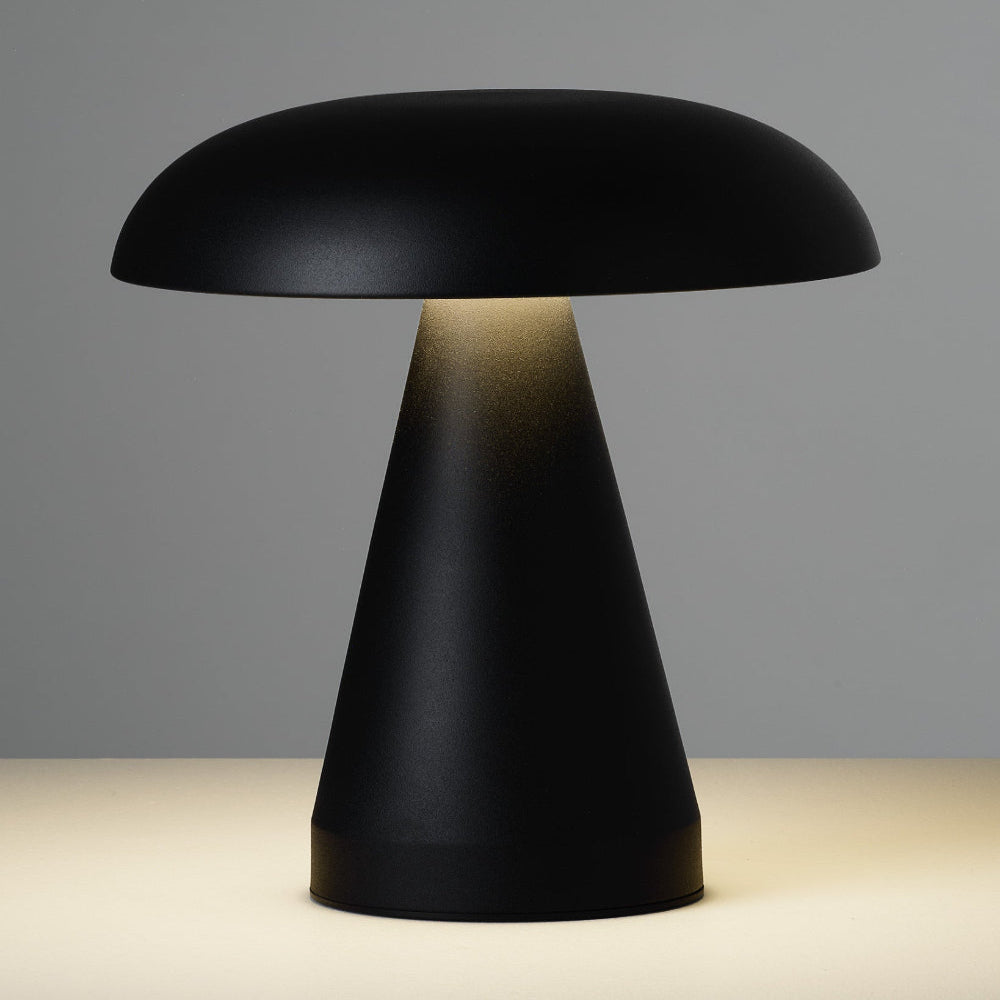 Contemporary Portable Battery Mushroom Table Lamp