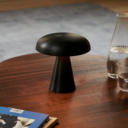 Contemporary Portable Battery Mushroom Table Lamp