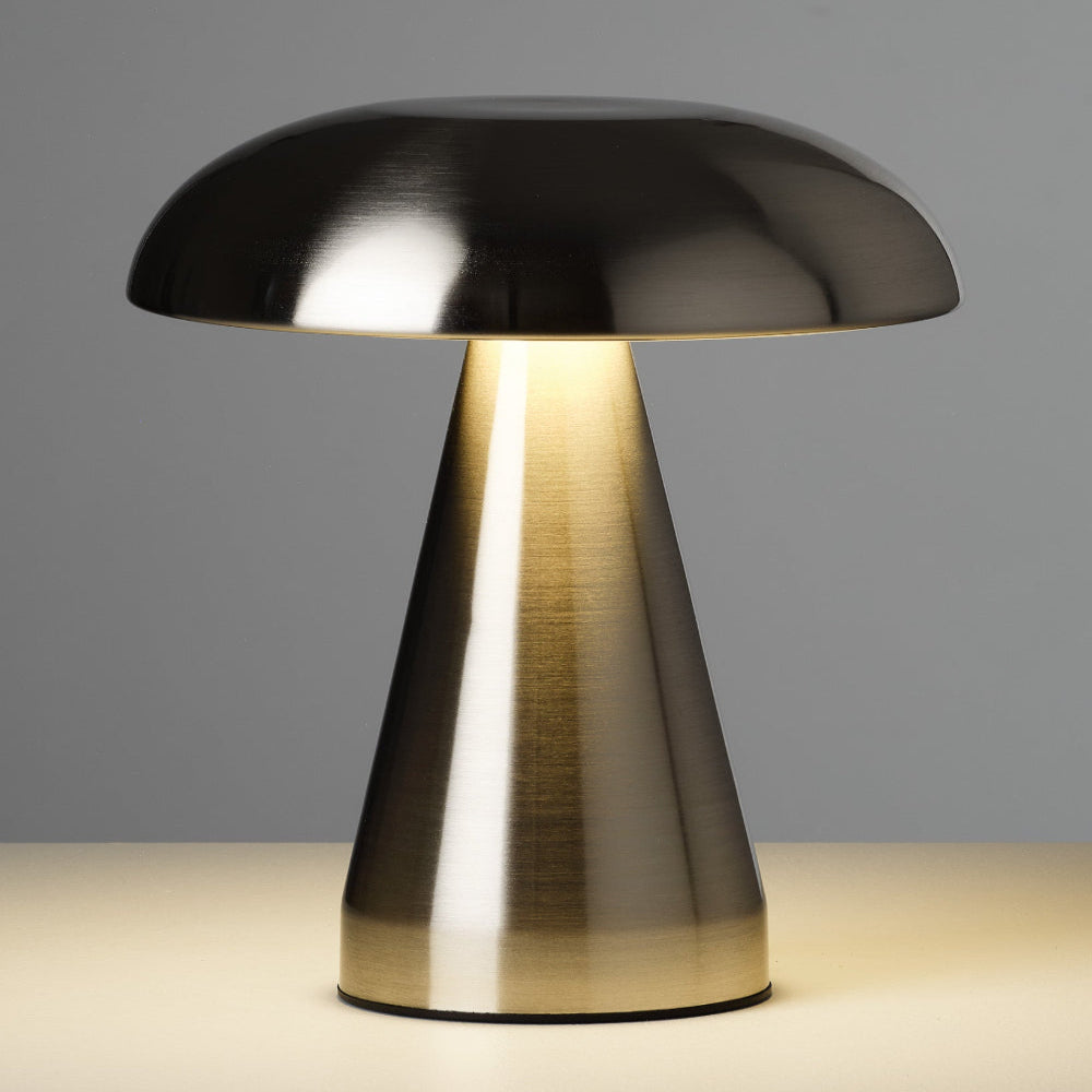 Contemporary Portable Battery Mushroom Table Lamp