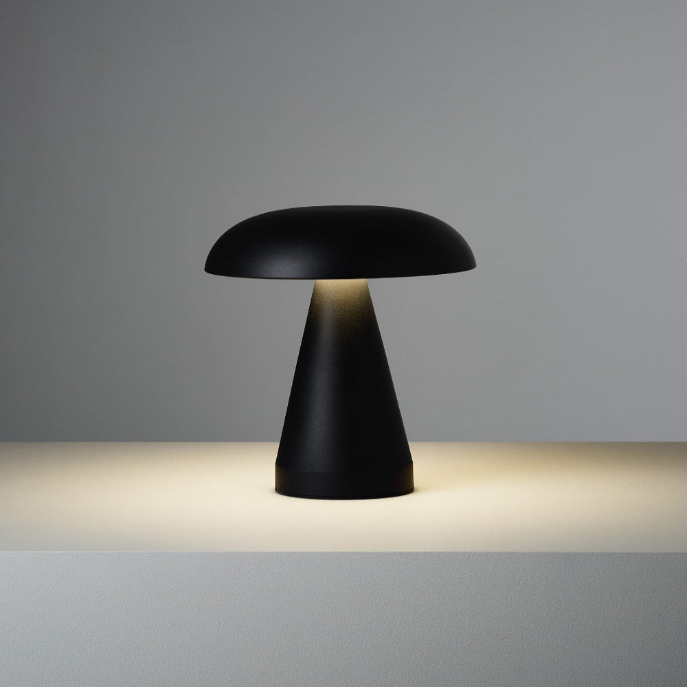 Contemporary Portable Battery Mushroom Table Lamp