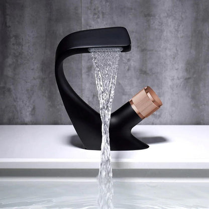 Luxury Waterfall Basin Mixer Tap in Solid Brass