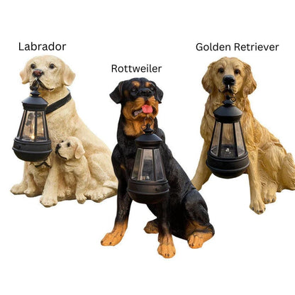 Outdoor Solar Powered Dog Lamp
