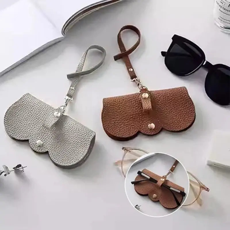Stylish Leather Eyeglass Case for Sunglasses & Readers