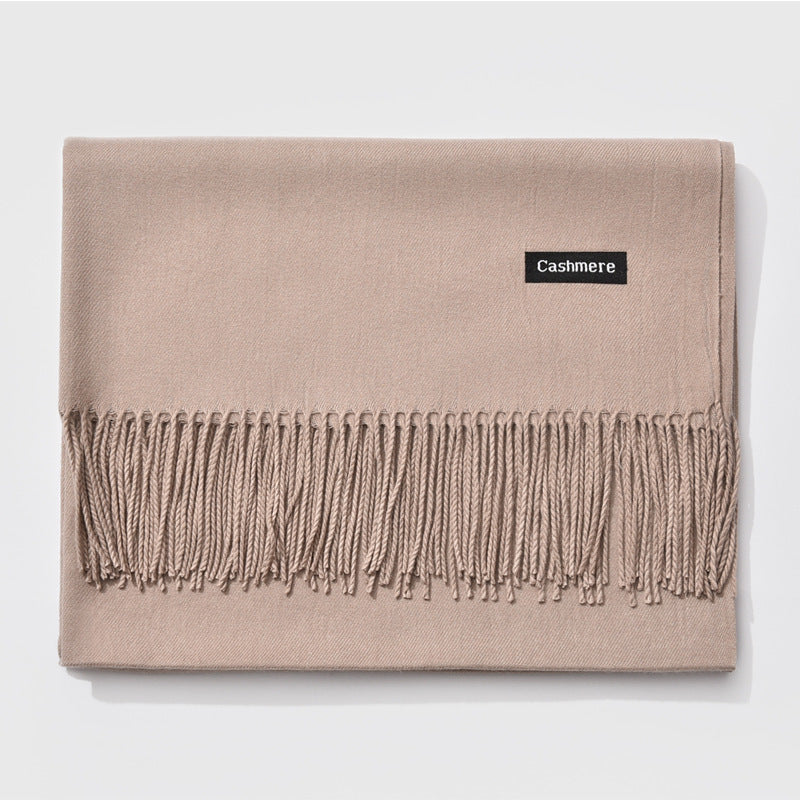 Monochrome Elegance | Stylish Warm Women's Classic Scarf 20