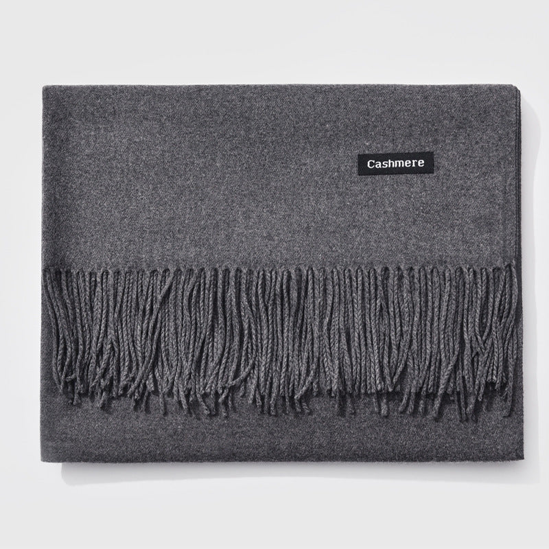Monochrome Elegance | Stylish Warm Women's Classic Scarf 21