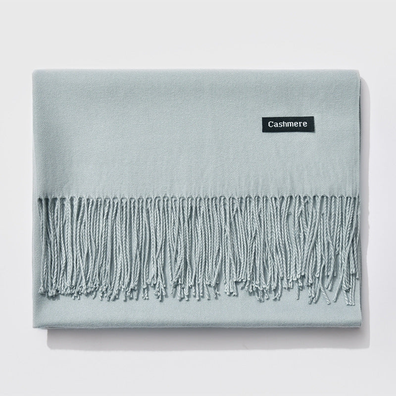 Monochrome Elegance | Stylish Warm Women's Classic Scarf 27