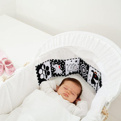 Soft Baby Book with High Contrast Images and Safe Mirror