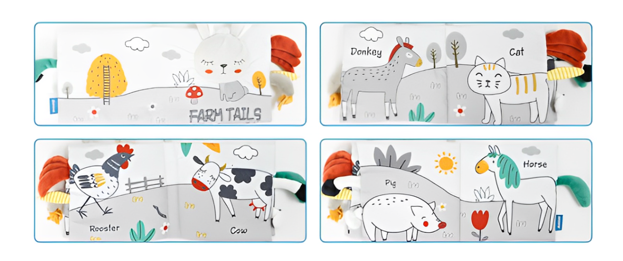 Interactive 3D Children's Sensory Book with Sounds