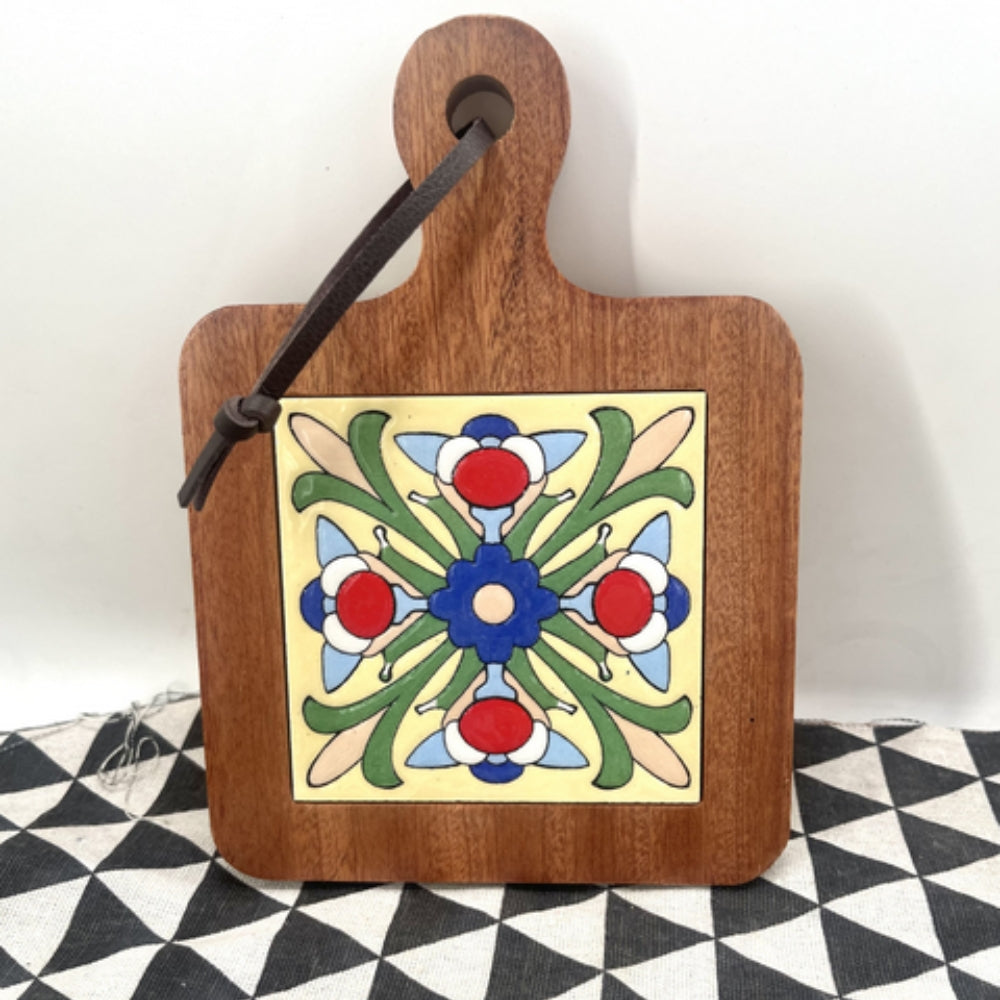 Exotic Dark Wood Floral Coasters
