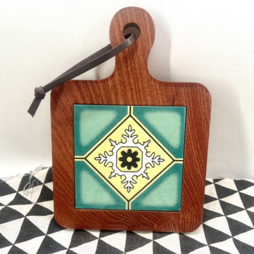 Exotic Dark Wood Floral Coasters
