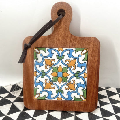 Exotic Dark Wood Floral Coasters