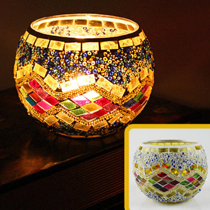 Beautiful Handmade Glass Tea Light Holder - Fesara