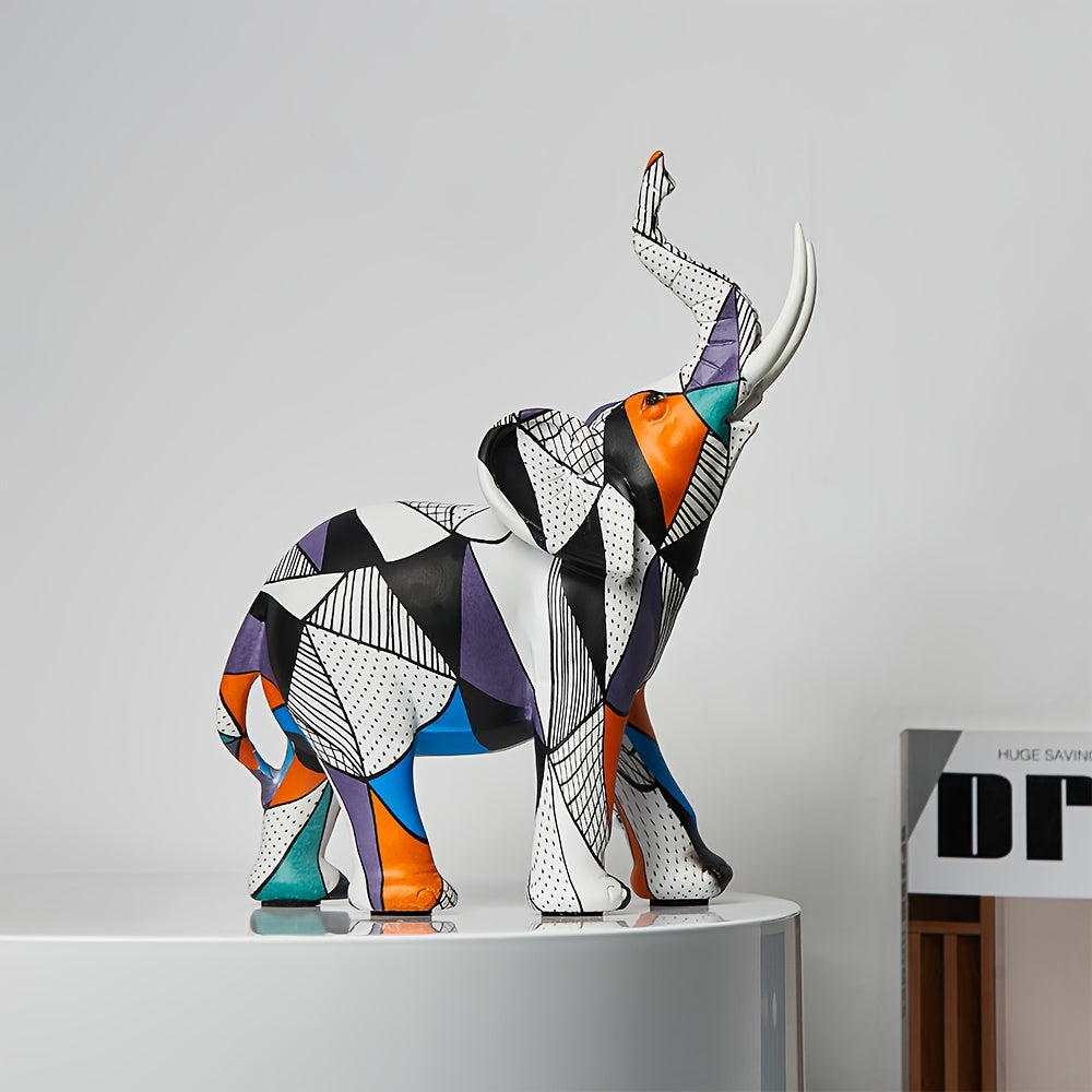 Colorful Elephant Decor Figurine - Fesara