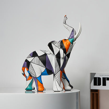 Colorful Elephant Decor Figurine - Fesara