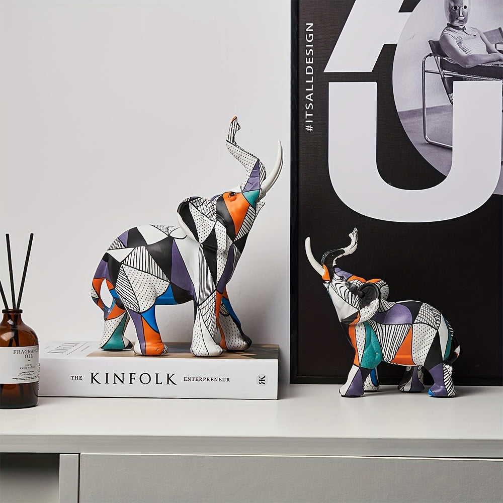 Colorful Elephant Decor Figurine