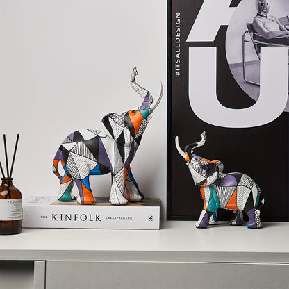 Colorful Elephant Decor Figurine