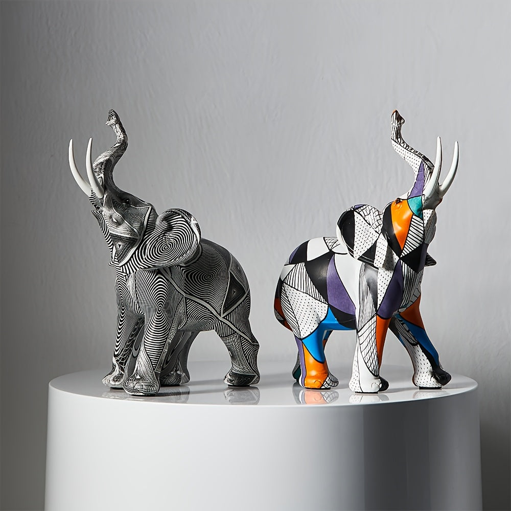 Colorful Elephant Decor Figurine