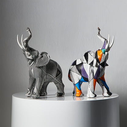 Colorful Elephant Decor Figurine