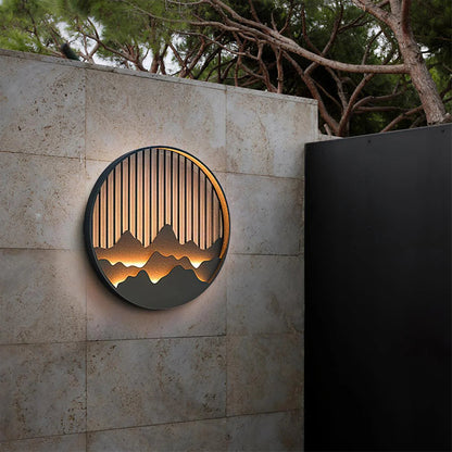 Rustic Outdoor Mountain Wall Light for Home Exterior - Fesara