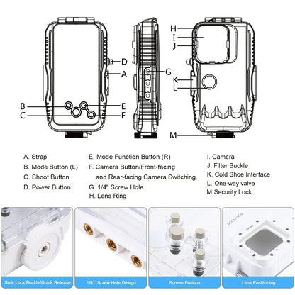 Heavy Duty 40M Waterproof iPhone Protective Case