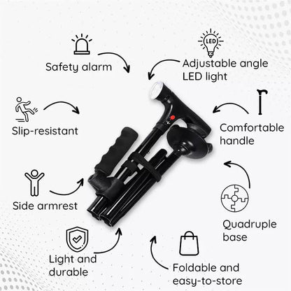 Portable Collapsible LED Walking Stick