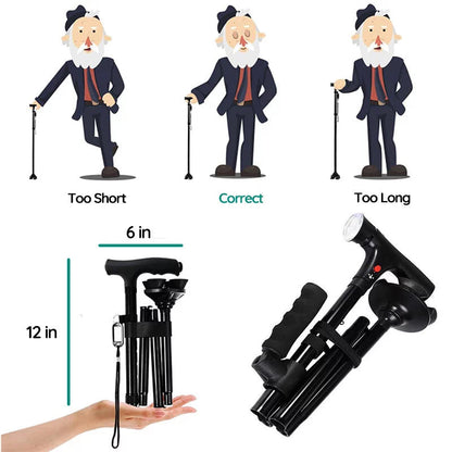 Portable Collapsible LED Walking Stick