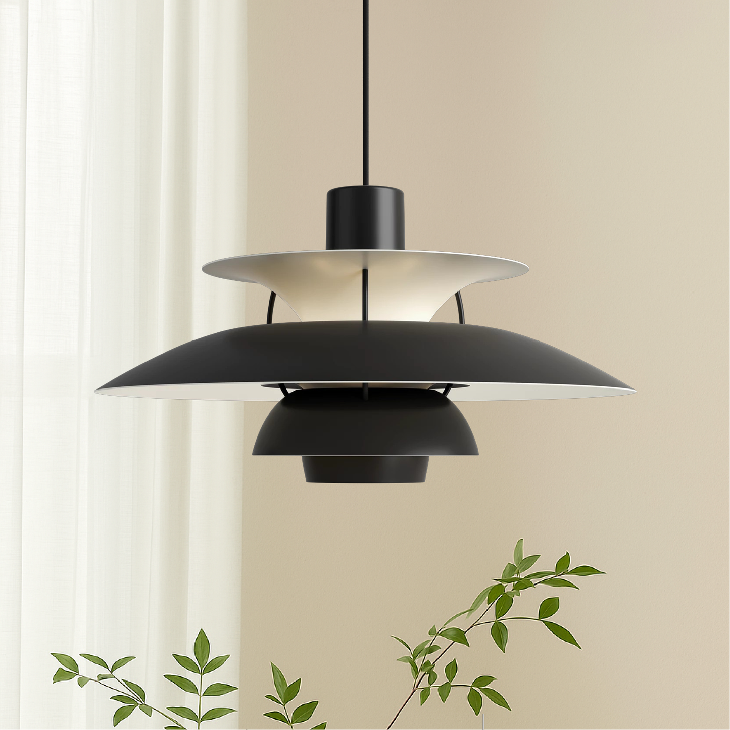 Elegant Layered Scandinavian Pendant Light - Fesara