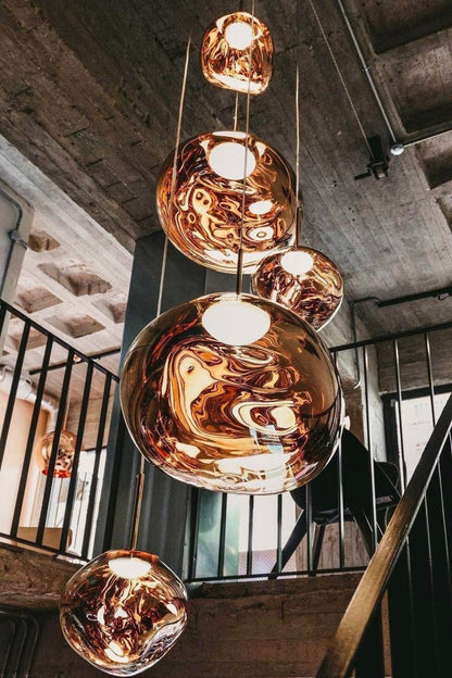 Stylish Round Glass Pendant Light Fixture